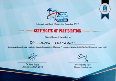 Award certificate