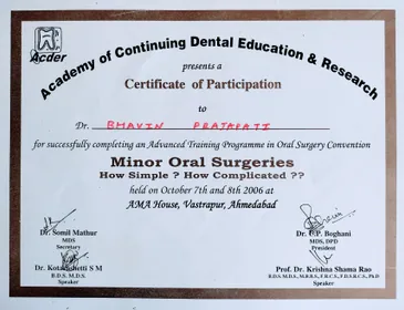 Award certificate