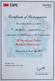 Award certificate